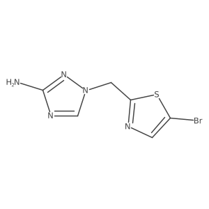 1-[(5-bromo-1,3-thiazol-2-yl)methyl]-1H-1,2,4-triazol-3-amine结构式