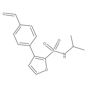 3-(4-formylphenyl)-N-(propan-2-yl)furan-2-sulfonamide结构式