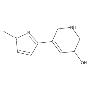 5-(1-methyl-1H-pyrazol-3-yl)-1,2,3,6-tetrahydropyridin-3-ol结构式