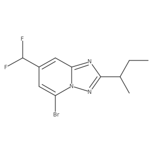 5-Bromo-2-(butan-2-yl)-7-(difluoromethyl)-[1,2,4]triazolo[1,5-a]pyridine Structure