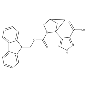 5-(2-{[(9H-fluoren-9-yl)methoxy]carbonyl}-2-azabicyclo[2.1.1]hexan-1-yl)-1H-1,2,3-triazole-4-carboxylic acid Structure