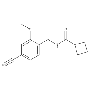 N-[(4-cyano-2-methoxyphenyl)methyl]cyclobutanecarboxamide Structure