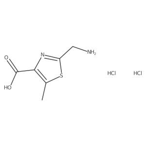 2-(Aminomethyl)-5-methyl-1,3-thiazole-4-carboxylic acid dihydrochloride结构式
