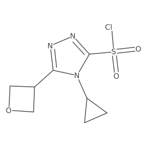 4-cyclopropyl-5-(oxetan-3-yl)-4H-1,2,4-triazole-3-sulfonyl chloride结构式