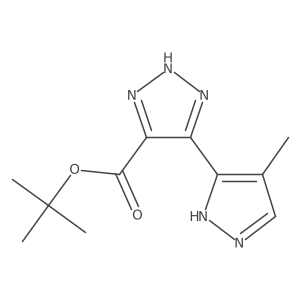 tert-butyl 5-(4-methyl-1H-pyrazol-3-yl)-1H-1,2,3-triazole-4-carboxylate结构式