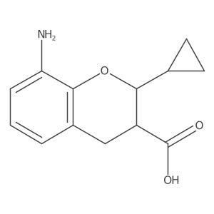 8-amino-2-cyclopropyl-3,4-dihydro-2H-1-benzopyran-3-carboxylic acid Structure