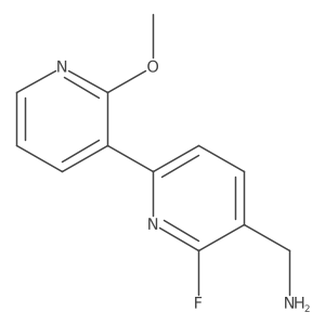 [2-Fluoro-6-(2-methoxypyridin-3-yl)pyridin-3-yl]methanamine Structure