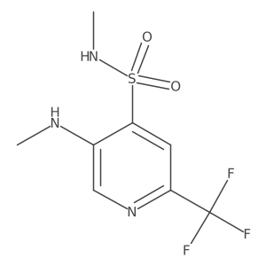 N-methyl-5-(methylamino)-2-(trifluoromethyl)pyridine-4-sulfonamide结构式