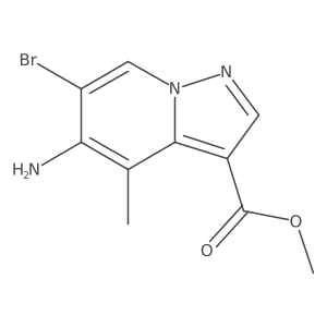 Methyl 5-amino-6-bromo-4-methylpyrazolo[1,5-a]pyridine-3-carboxylate结构式