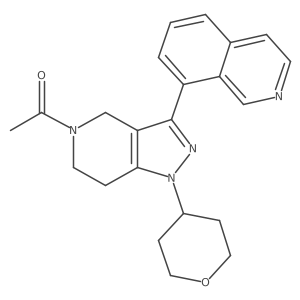 1-[1,4,6,7-Tetrahydro-3-(8-isoquinolinyl)-1-(tetrahydro-2H-pyran-4-yl)-5H-pyrazolo[4,3-c]pyridin-5-yl]ethanone结构式