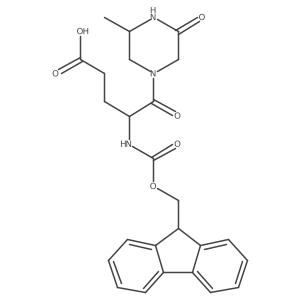 4-({[(9H-fluoren-9-yl)methoxy]carbonyl}amino)-5-(3-methyl-5-oxopiperazin-1-yl)-5-oxopentanoic acid Structure