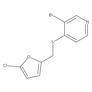 3-Bromo-4-{[(5-chlorofuran-2-yl)methyl]sulfanyl}pyridine结构式