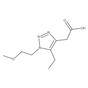 2-[5-ethyl-1-(2-methoxyethyl)-1H-1,2,3-triazol-4-yl]acetic acid结构式
