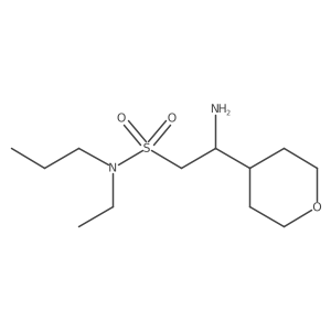 2-amino-N-ethyl-2-(oxan-4-yl)-N-propylethane-1-sulfonamide结构式