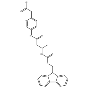2-{5-[3-({[(9H-fluoren-9-yl)methoxy]carbonyl}amino)butanamido]pyridin-2-yl}acetic acid Structure