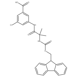 3-chloro-5-[2-({[(9H-fluoren-9-yl)methoxy]carbonyl}amino)-2-methylpropanamido]benzoic acid Structure