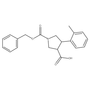 1-[(Benzyloxy)carbonyl]-4-(2-methylphenyl)pyrrolidine-3-carboxylic acid结构式