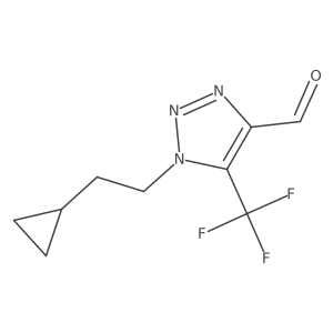 1-(2-cyclopropylethyl)-5-(trifluoromethyl)-1H-1,2,3-triazole-4-carbaldehyde结构式