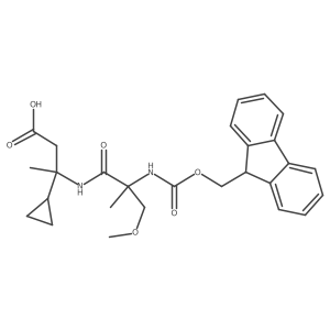 3-cyclopropyl-3-[2-({[(9H-fluoren-9-yl)methoxy]carbonyl}amino)-2-(methoxymethyl)propanamido]butanoic acid Structure