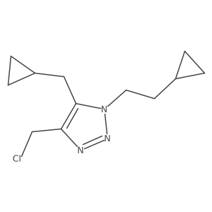 4-(chloromethyl)-1-(2-cyclopropylethyl)-5-(cyclopropylmethyl)-1H-1,2,3-triazole Structure