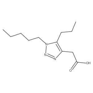2-(1-pentyl-5-propyl-1H-1,2,3-triazol-4-yl)acetic acid结构式