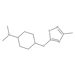 N,N-dimethyl-4-[(3-methyl-1,2,4-thiadiazol-5-yl)oxy]cyclohexan-1-amine结构式
