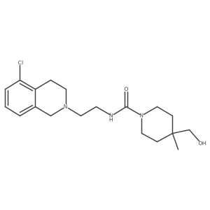 1-Piperidinecarboxamide, N-[2-(5-chloro-3,4-dihydro-2(1H)-isoquinolinyl)ethyl]-4-(hydroxymethyl)-4-methyl-结构式