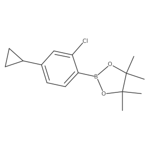 2-(2-Chloro-4-cyclopropylphenyl)-4,4,5,5-tetramethyl-1,3,2-dioxaborolane结构式