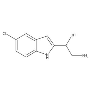(1R)-2-amino-1-(5-chloro-1H-indol-2-yl)ethan-1-ol结构式