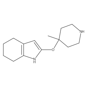 2-[(4-methylpiperidin-4-yl)oxy]-4,5,6,7-tetrahydro-1H-indole结构式