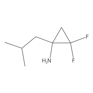 2,2-Difluoro-1-(2-methylpropyl)cyclopropan-1-amine结构式