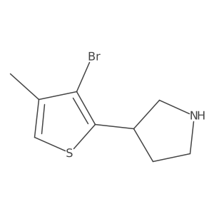 3-(3-Bromo-4-methylthiophen-2-yl)pyrrolidine Structure