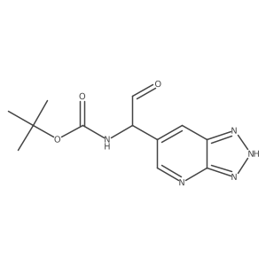 tert-butyl N-(2-oxo-1-{3H-[1,2,3]triazolo[4,5-b]pyridin-6-yl}ethyl)carbamate结构式