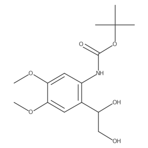tert-butyl N-[2-(1,2-dihydroxyethyl)-4,5-dimethoxyphenyl]carbamate Structure