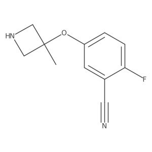 2-Fluoro-5-[(3-methylazetidin-3-yl)oxy]benzonitrile结构式