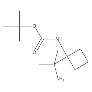 tert-butyl N-[1-(2-aminopropan-2-yl)cyclobutyl]carbamate结构式