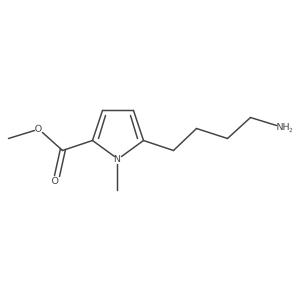 methyl 5-(4-aminobutyl)-1-methyl-1H-pyrrole-2-carboxylate结构式