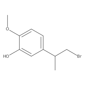5-(1-Bromopropan-2-yl)-2-methoxyphenol结构式