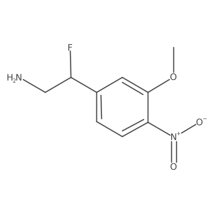 2-Fluoro-2-(3-methoxy-4-nitrophenyl)ethan-1-amine结构式