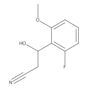 3-(2-Fluoro-6-methoxyphenyl)-3-hydroxypropanenitrile Structure