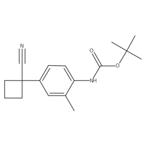 tert-butyl N-[4-(1-cyanocyclobutyl)-2-methylphenyl]carbamate结构式