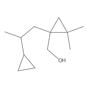[1-(2-Cyclopropylpropyl)-2,2-dimethylcyclopropyl]methanol Structure