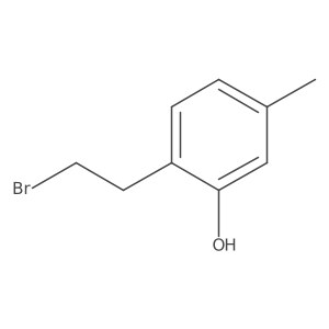 2-(2-Bromoethyl)-5-methylphenol Structure