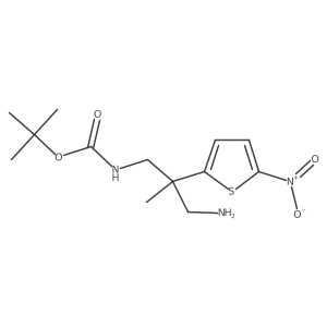 tert-butyl N-[3-amino-2-methyl-2-(5-nitrothiophen-2-yl)propyl]carbamate Structure