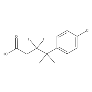 4-(4-Chlorophenyl)-3,3-difluoro-4-methylpentanoic acid结构式