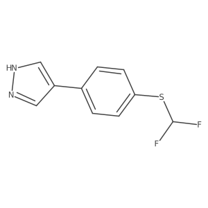 4-{4-[(difluoromethyl)sulfanyl]phenyl}-1H-pyrazole Structure