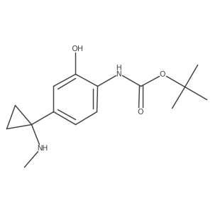 tert-butyl N-{2-hydroxy-4-[1-(methylamino)cyclopropyl]phenyl}carbamate结构式