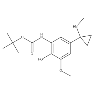tert-butyl N-{2-hydroxy-3-methoxy-5-[1-(methylamino)cyclopropyl]phenyl}carbamate结构式