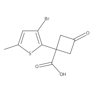1-(3-Bromo-5-methylthiophen-2-yl)-3-oxocyclobutane-1-carboxylic acid结构式