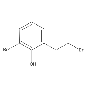 2-Bromo-6-(2-bromoethyl)phenol结构式